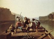 George Caleb Bingham Boater playing the Card oil on canvas
